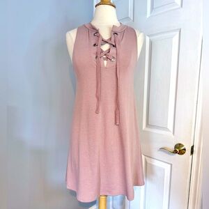 Ginger G Lace Up T-Shirt Dress